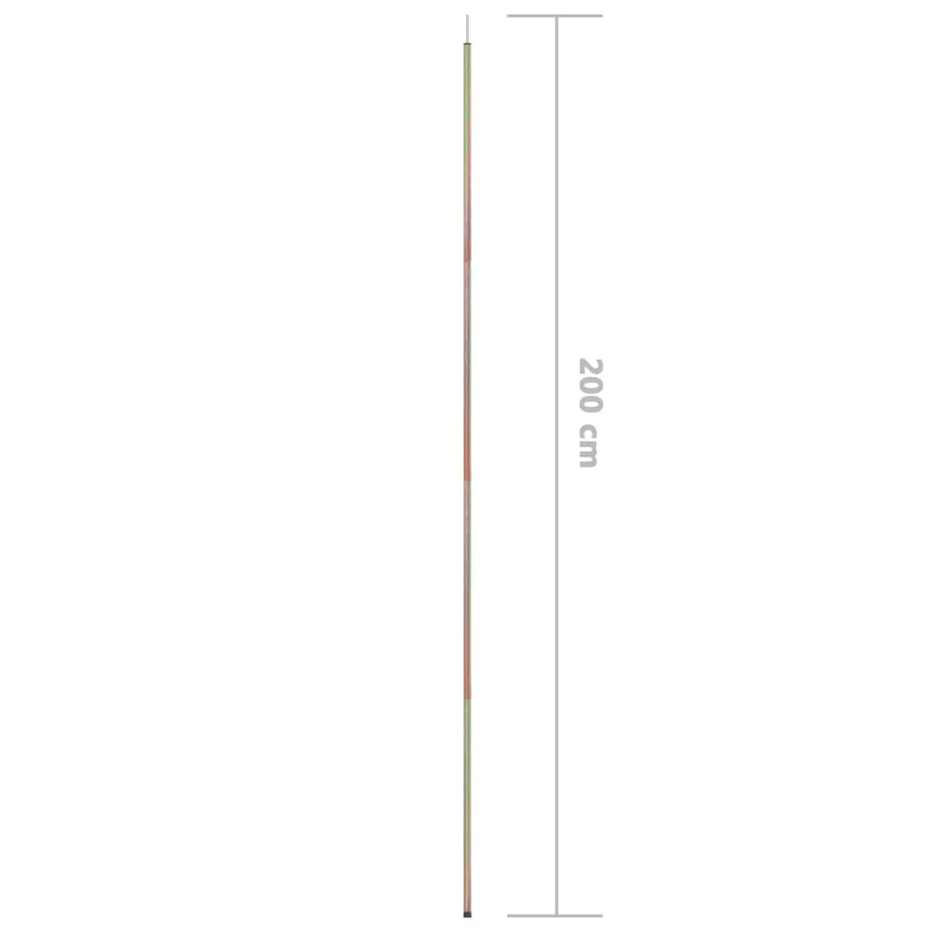 Sonnensegel-Stangen aus verzinktem Stahl 200 cm, Silber