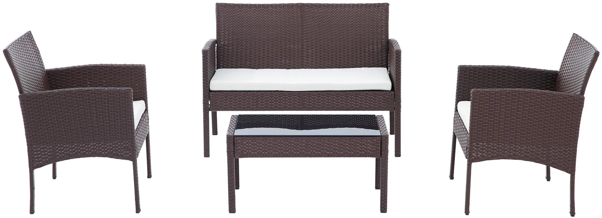 Sitzgruppe Ramunda 201x103x77 cm braun