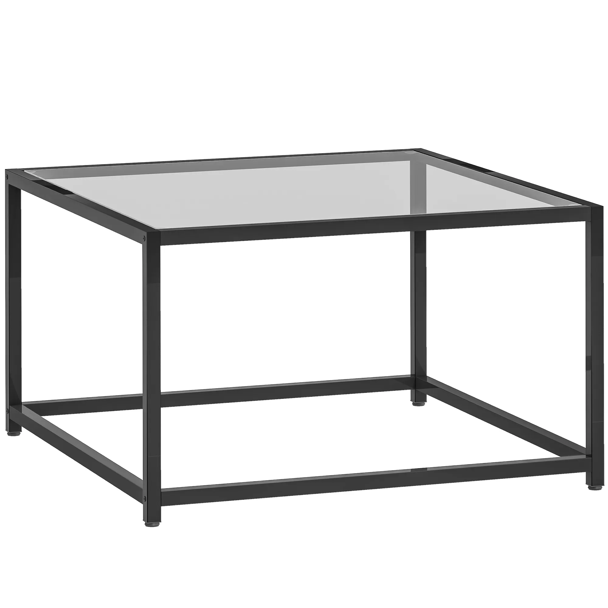 Industrieller Couchtisch 68x68 cm in Schwarz