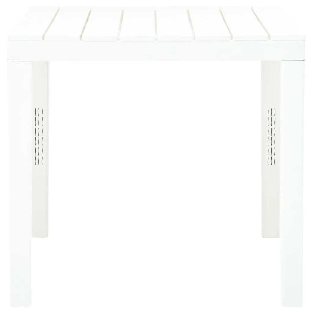 Gartentisch Weiß 78x78x72 cm Kunststoff