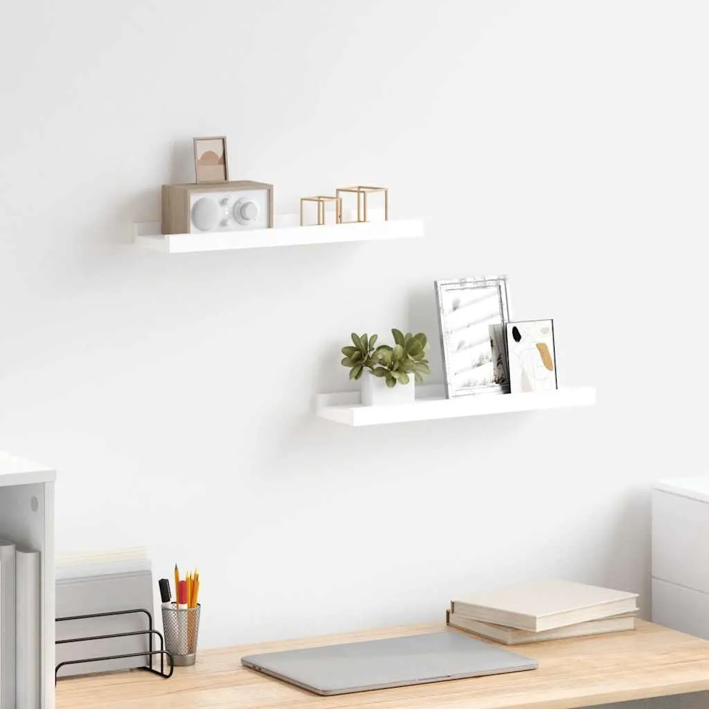 Weißes MDF Wand-Bilderleisten Set 40 x 9 x 3 cm