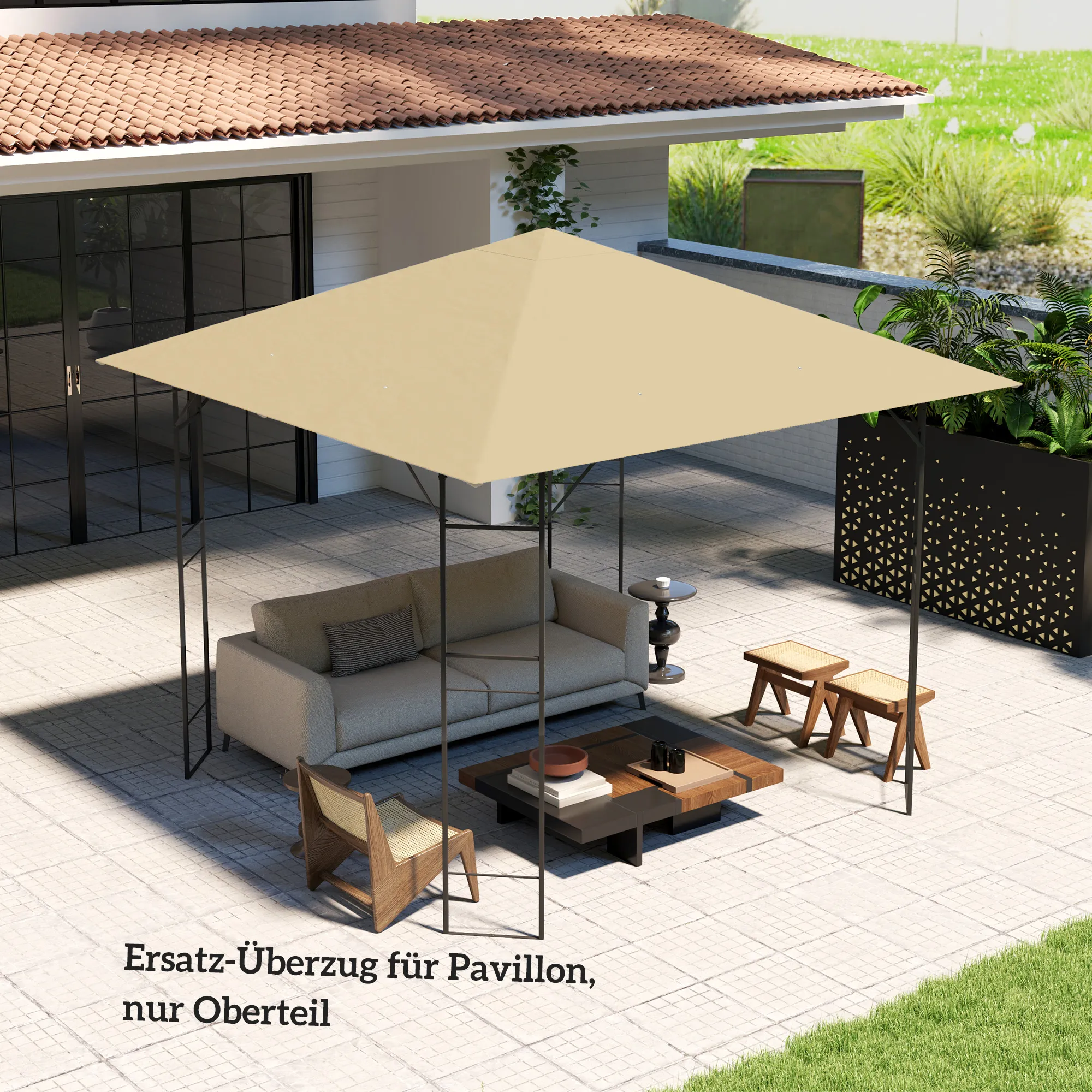 Pavillon Ersatzdach 3x3m Beige