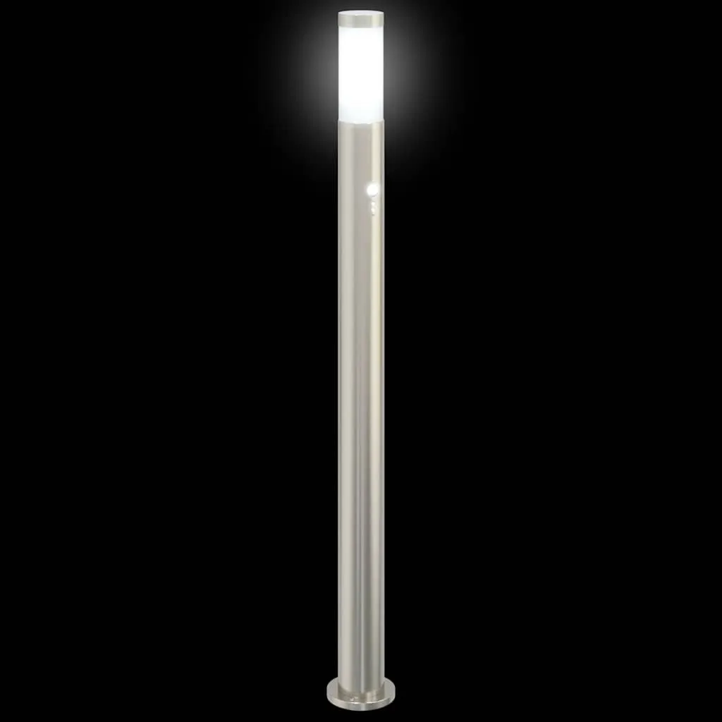 Pollerleuchte Edelstahl 11 x 110 cm Silber mit Bewegungssensor