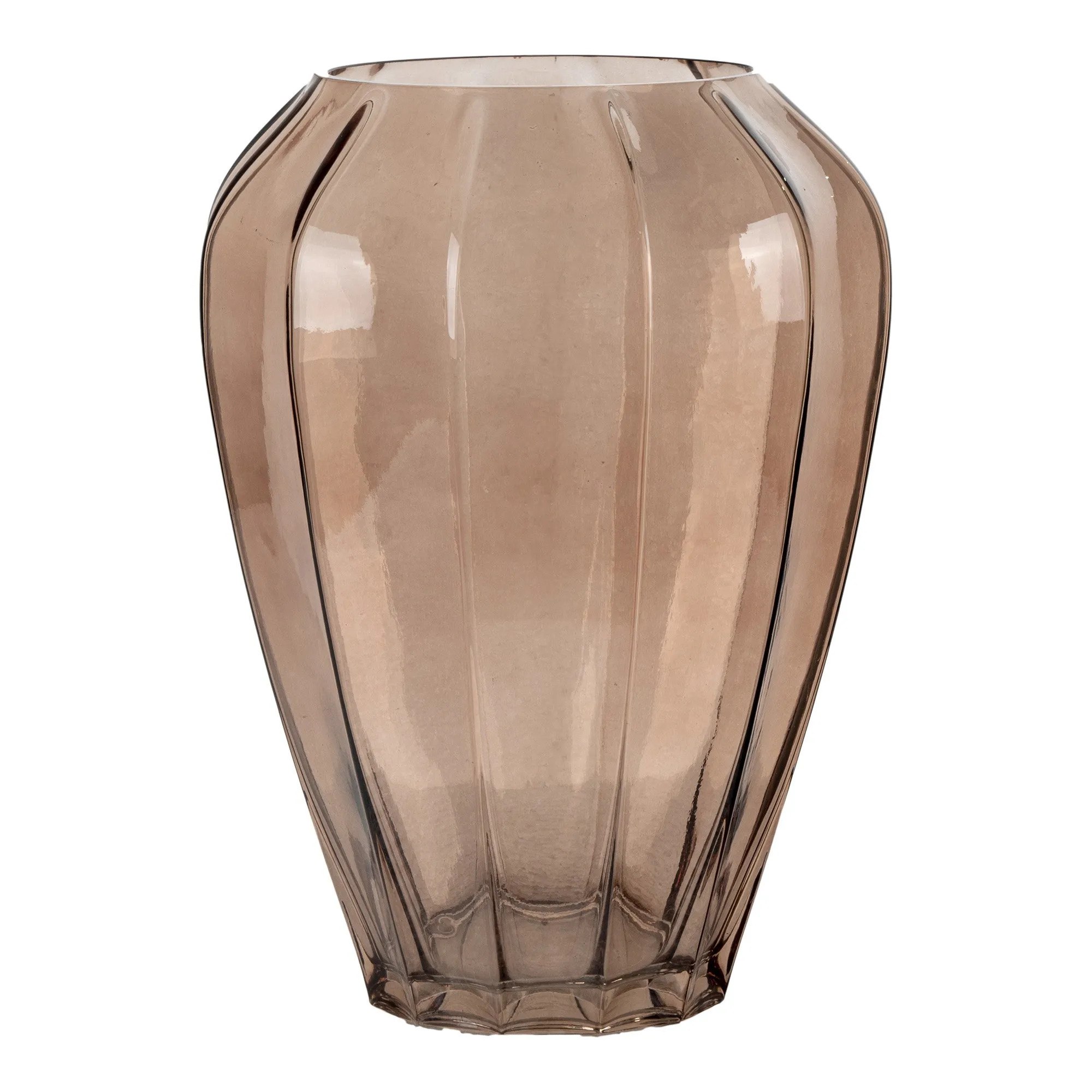 tinkaro Vase Glas ø22x29 cm Braun