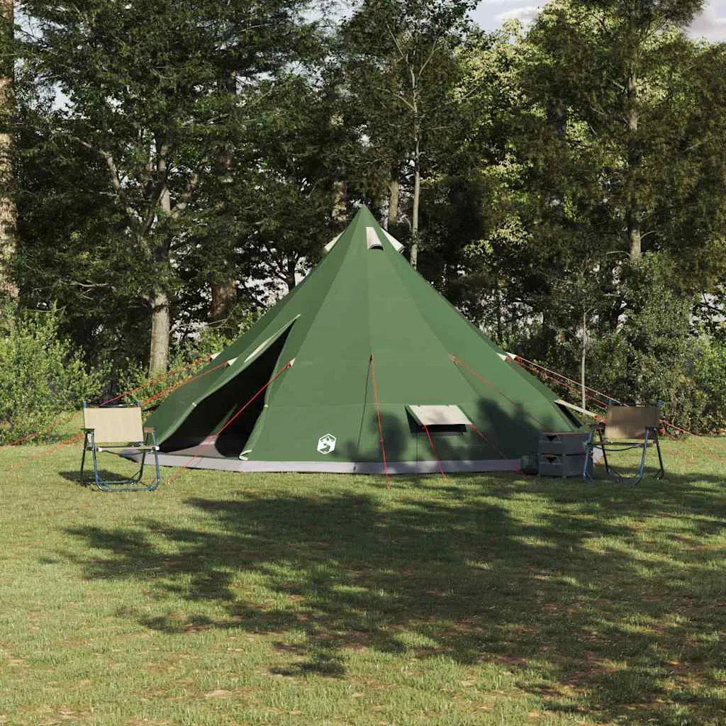 Familien-Tipi-Zelt 560x560x300 cm Grün - Geräumig & Praktisch