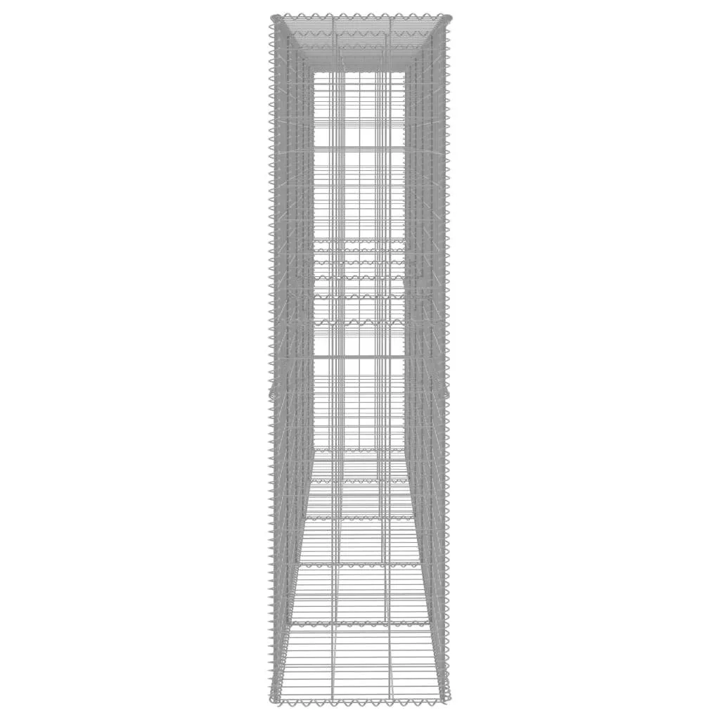 Gabione Silber 300 x 50 x 200 cm aus verzinktem Stahl