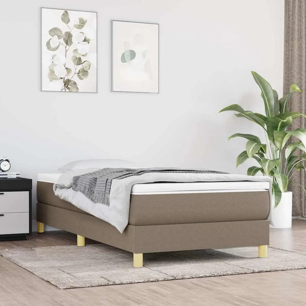 Boxspringbett Taschenfederkernmatratze 90x200 cm Taupe