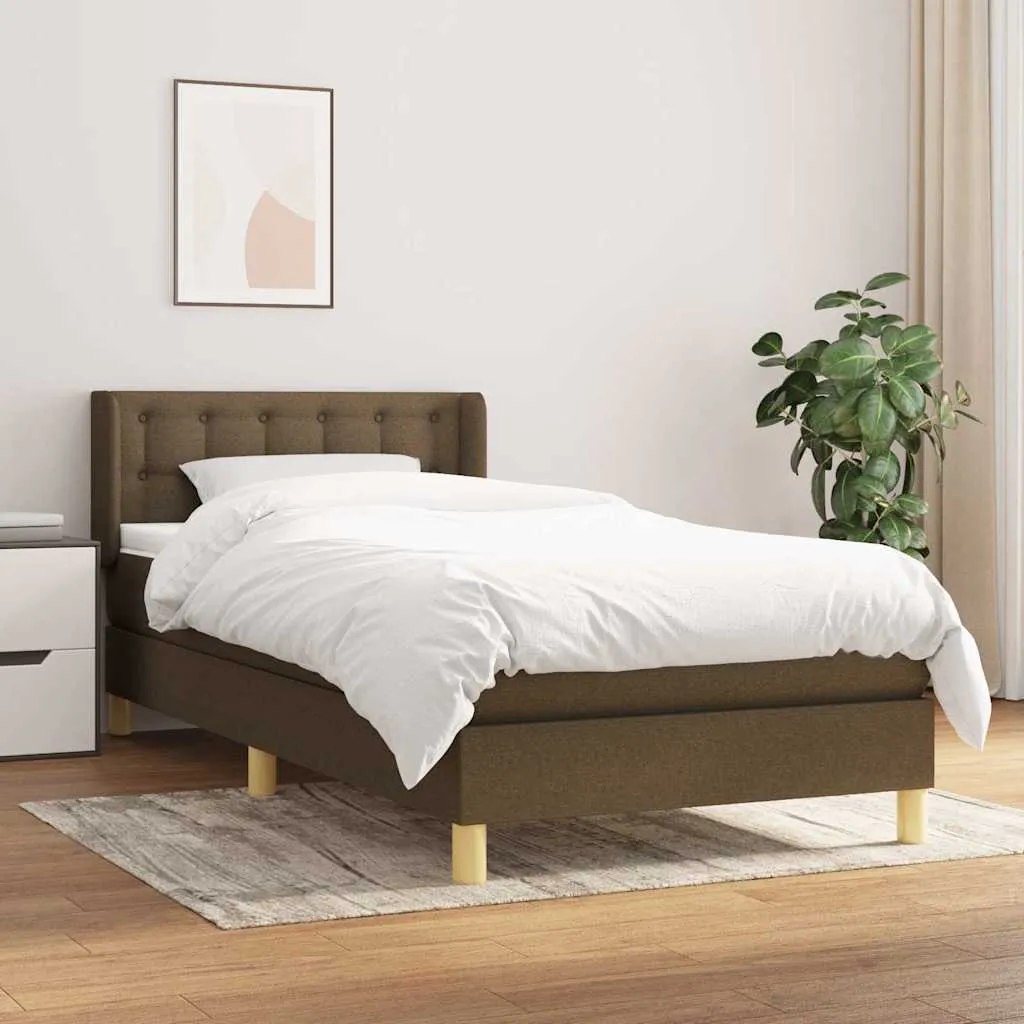 Boxspringbett mit Taschenfederkernmatratze, 203x103 cm, Dunkelbraun