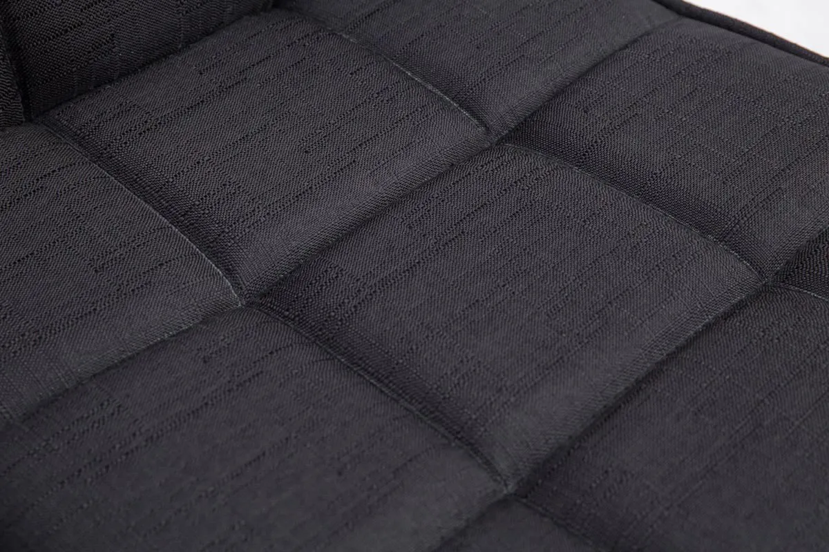 Esszimmerstuhl Peking V2 Stoff 90-104x43x59 cm schwarz