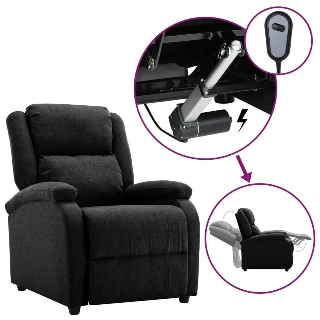 tinkaro Ruhesessel HALIT Stoff Sessel Lesesessel Relaxsessel Schwarz