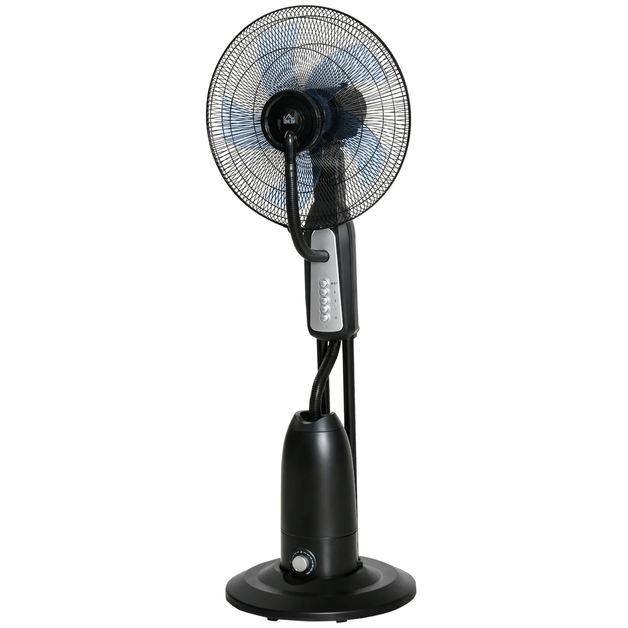 Ventilator mit Sprühnebel 50L x 40B x 125H cm Schwarz