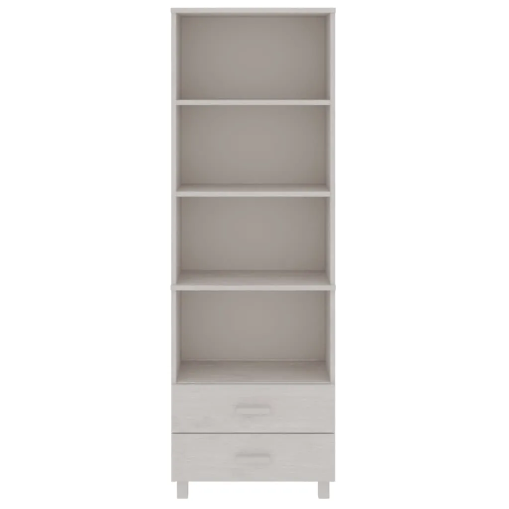 Highboard HAMAR Weiß 60x35x180 cm Massivholz Kiefer