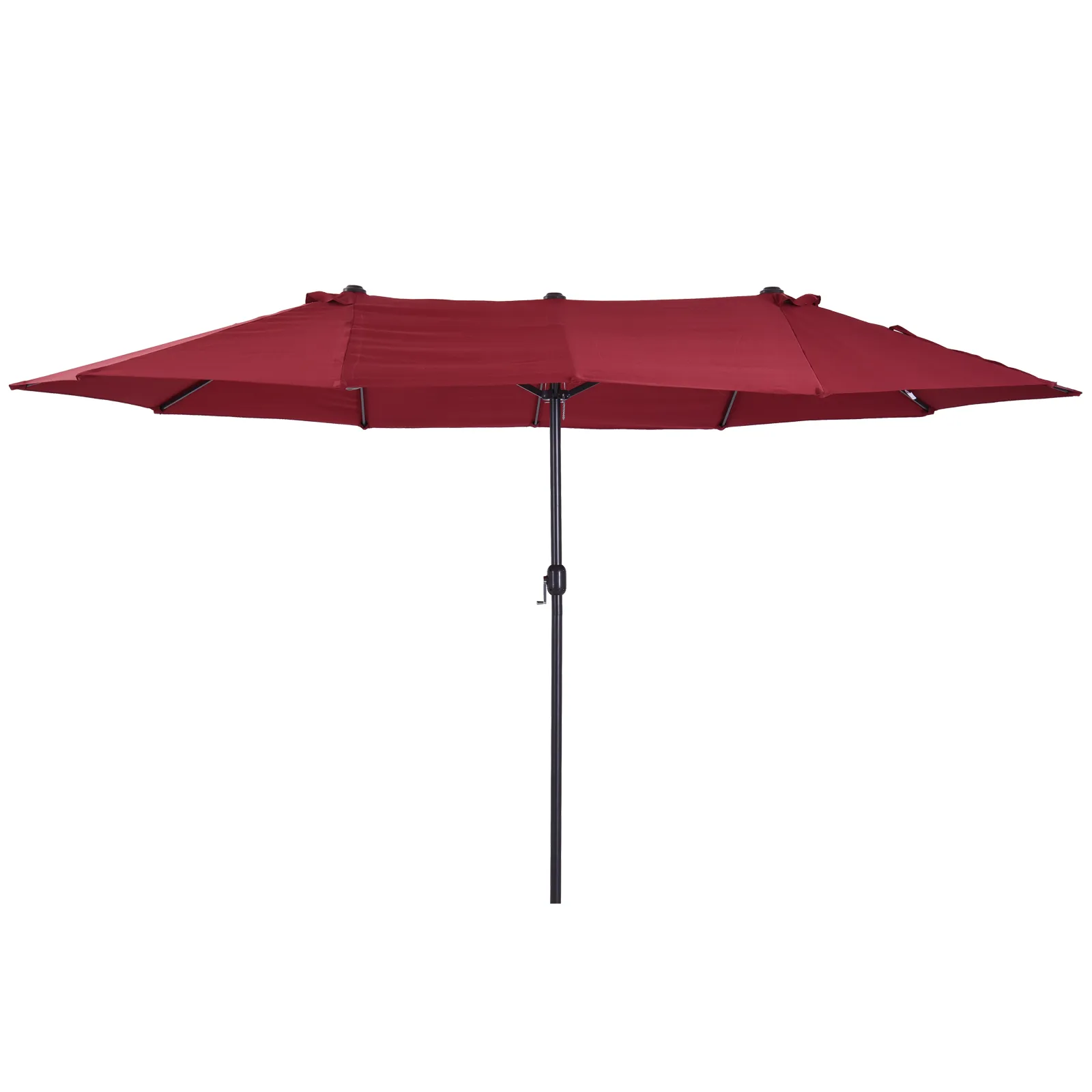 Doppel-Sonnenschirm 460x270 cm Weinrot für Garten und Terrasse