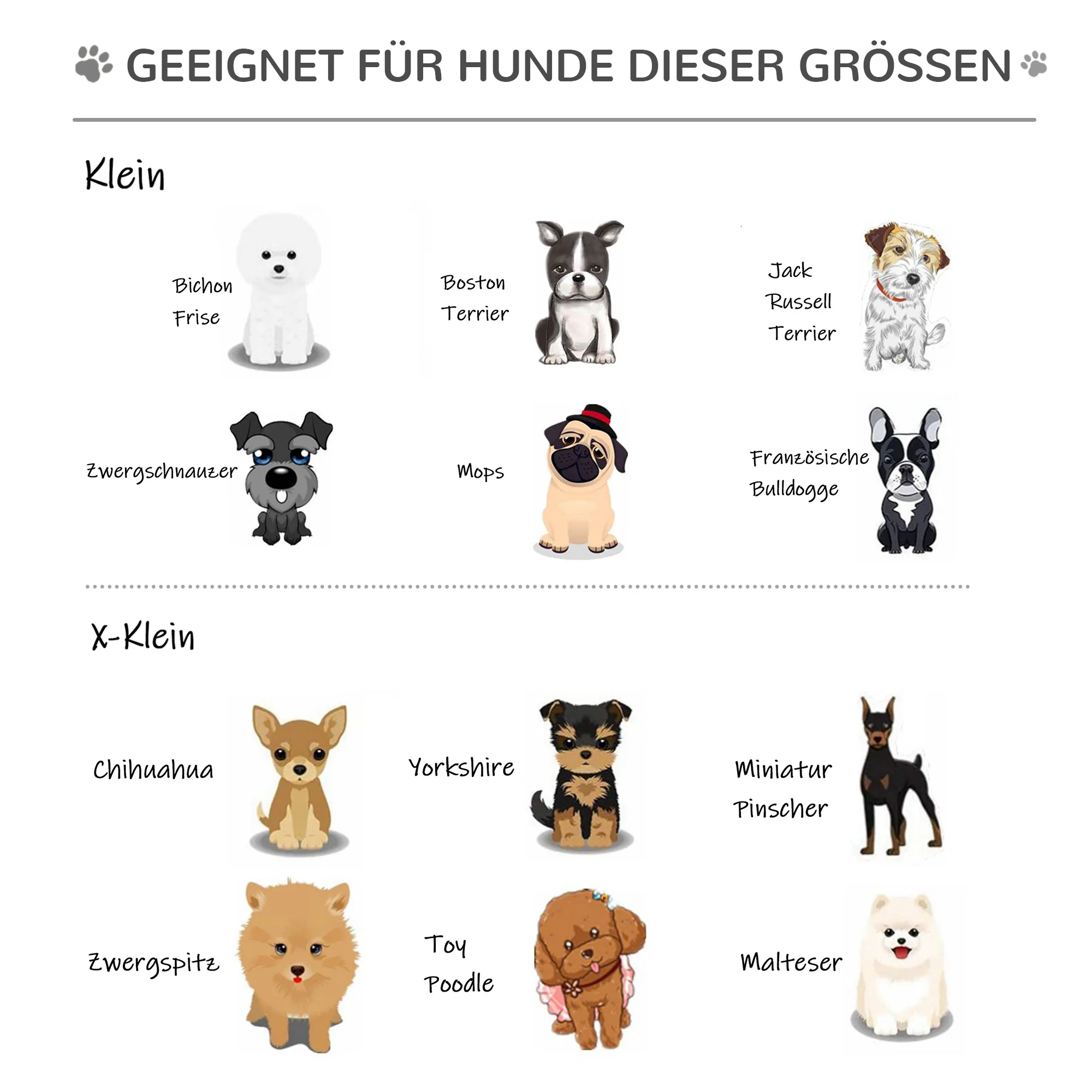 Hundetreppe für kleine Hunde bis 7 kg aus PU-Leder, Grau
