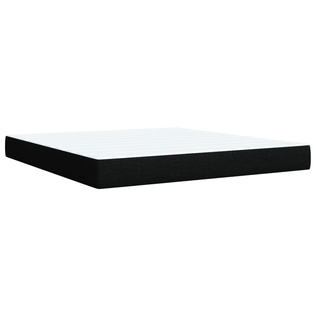 Boxspringbett 180x200 cm Taschenfederkern Schwarz mit Auflage
