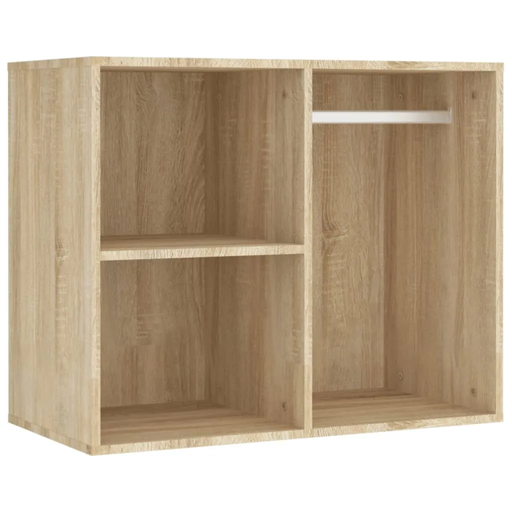 LED-Schminktisch Sonoma-Eiche 60x40x140 cm mit 2 Schränken