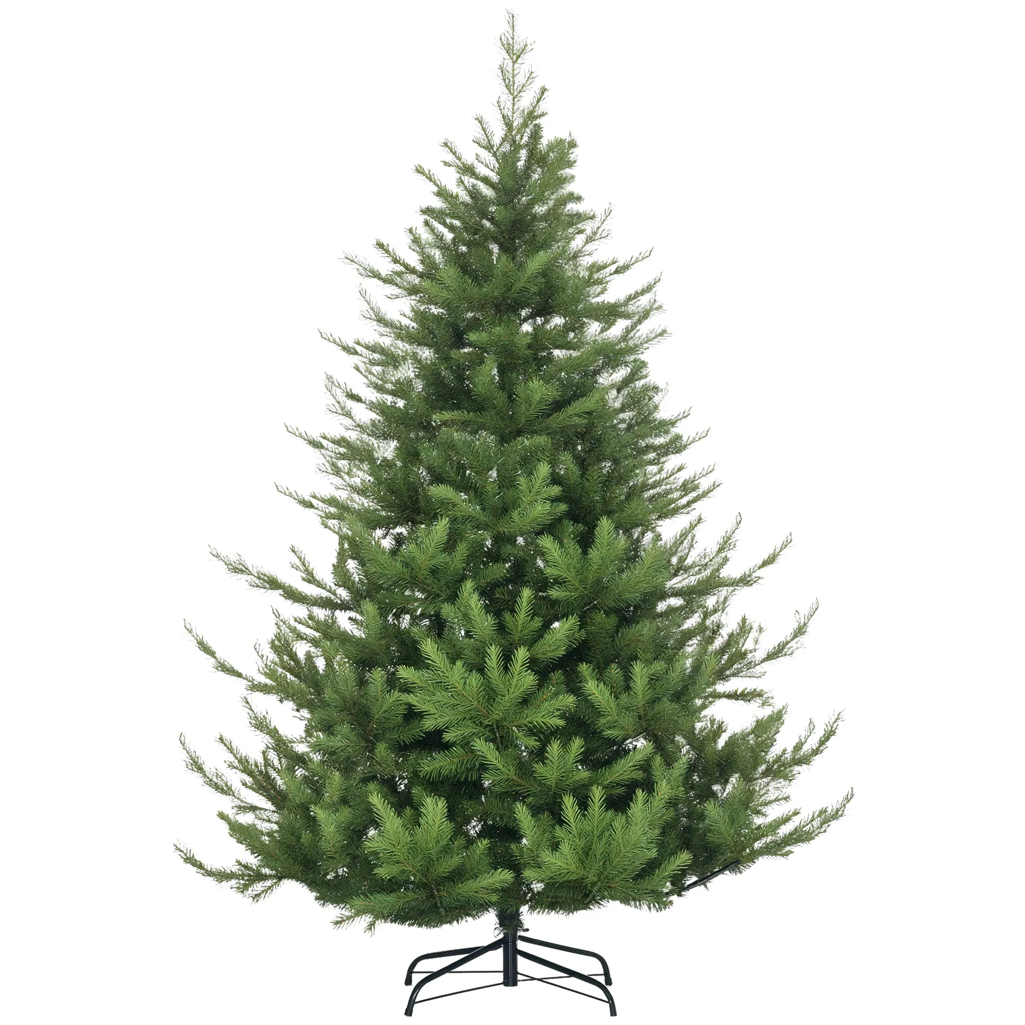 Weihnachtsbaum, Kunsttanne, realistisches Aussehen, schneller Aufbau, Kunststoff, Grün, 136 x 136 x 180cm