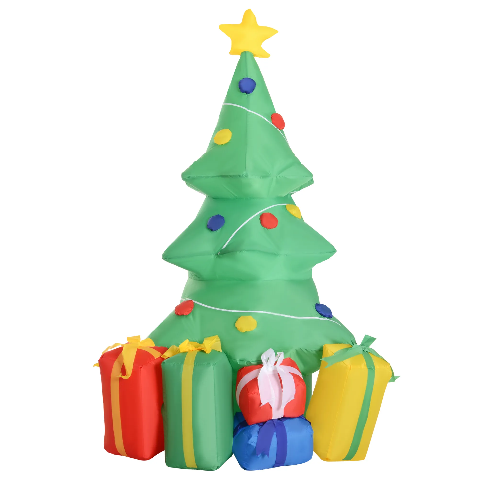 Aufblasbare Weihnachtsdekoration mit LED-Licht, Geschenken, 150 cm Wasserdicht für Weihnachtsfeiern