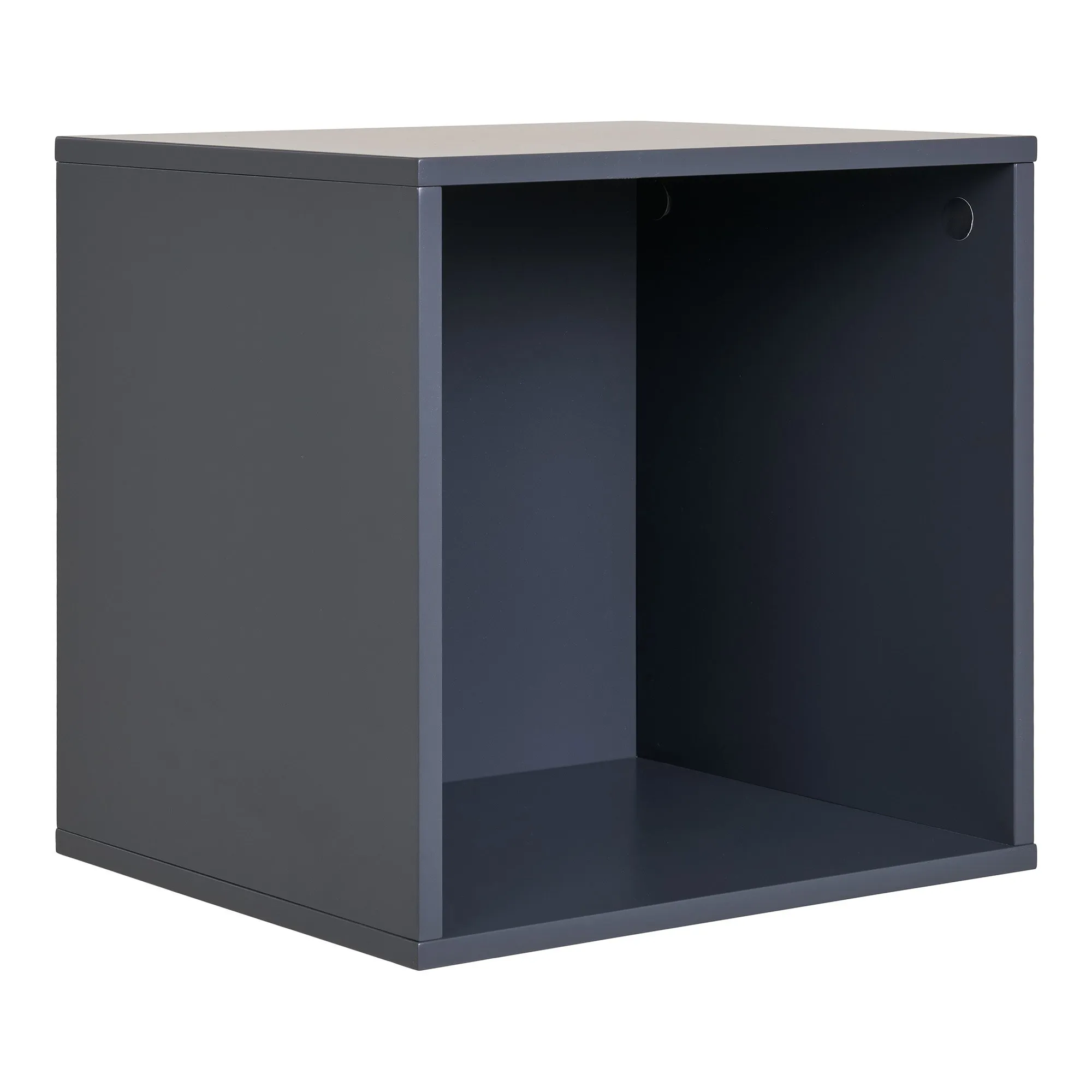 tinkaro Horne Wandregal lackiertes Holz 34x30x34 cm Dunkelgrau