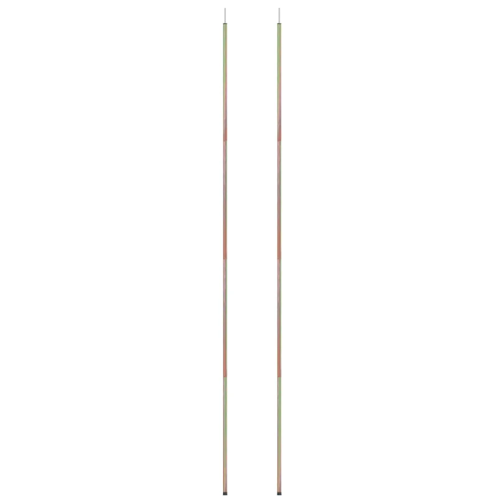 Sonnensegel-Stangen 250 cm aus verzinktem Stahl, 2er Set