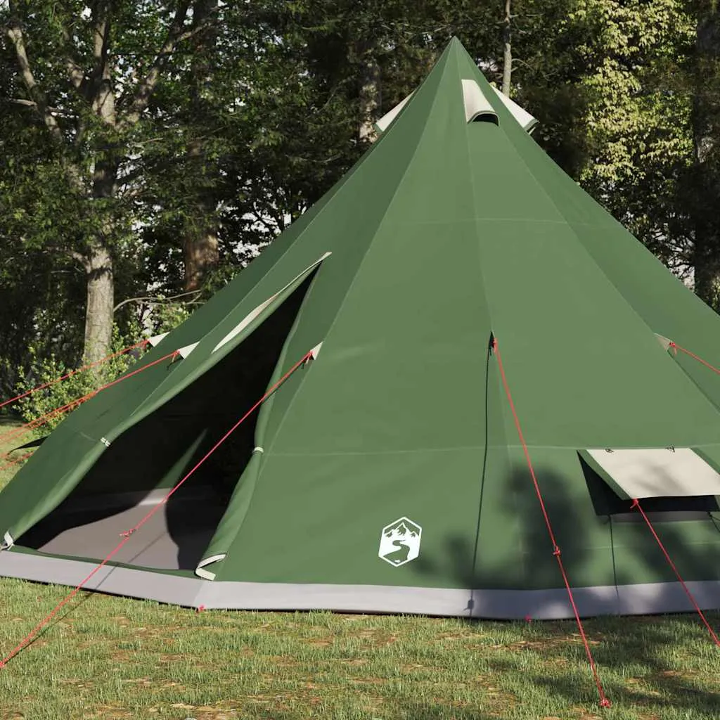 Familien-Tipi-Zelt 560x560x300 cm Grün - Geräumig & Praktisch