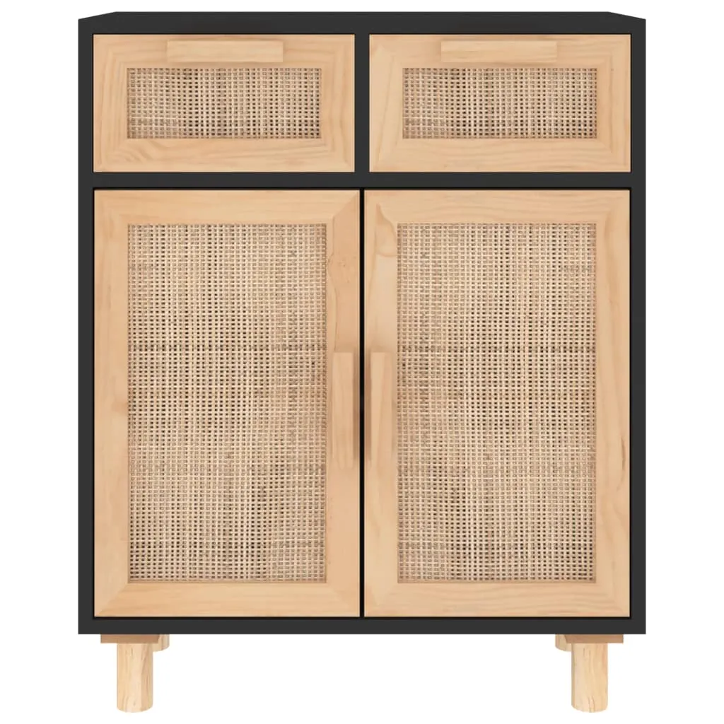 Praktisches Sideboard Schwarz 60 x 30 x 75 cm