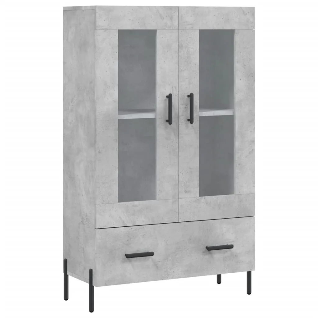 Highboard Betongrau 69,5x31x115 cm Holzwerkstoff