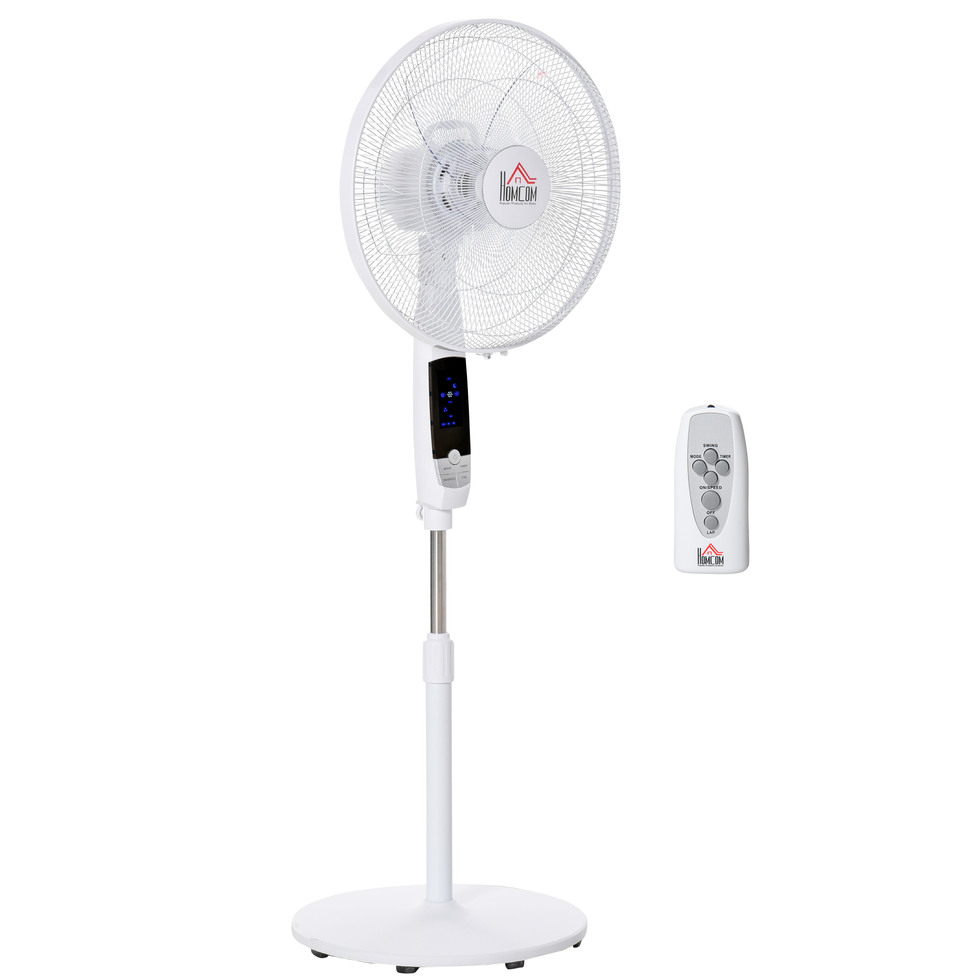 Standventilator Weiß 45B x 42T x 118-138H cm