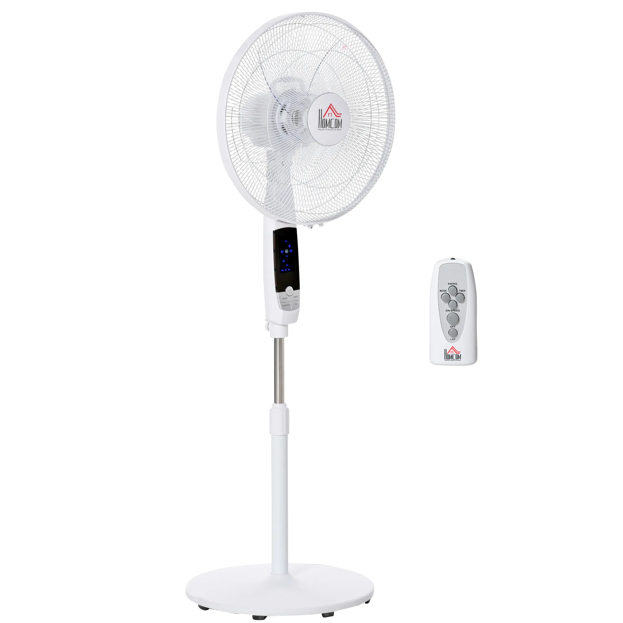 Standventilator Weiß 45B x 42T x 118-138H cm