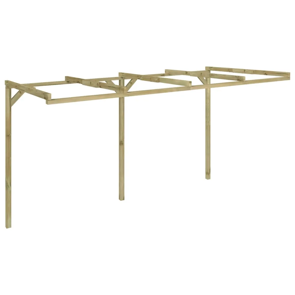 Holz-Pergola aus grün imprägniertem Massivholz 2 x 4 x 2,2 m