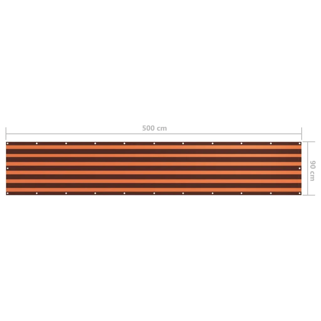 Wasserdichter Sichtschutz 90 x 500 cm in Orange und Braun