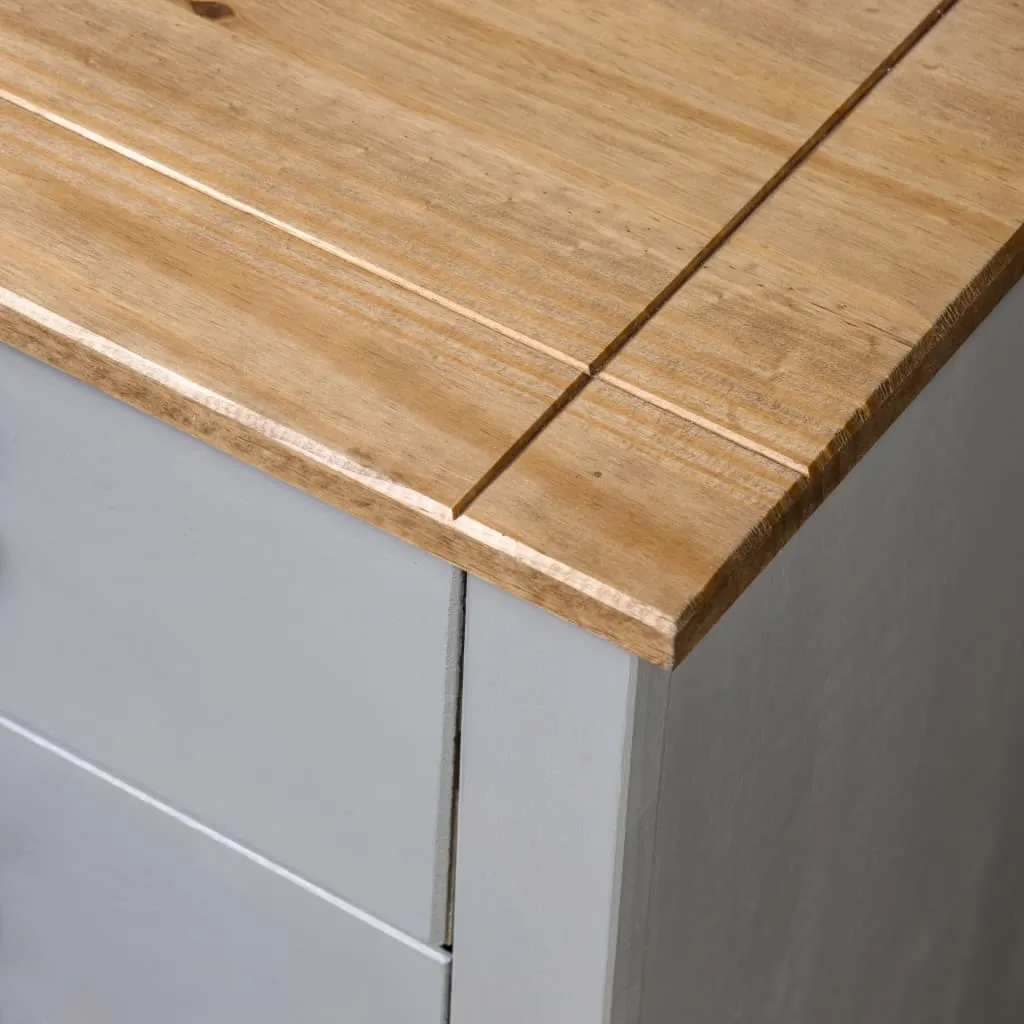 Sideboard Grau 80x40x73 cm Kiefernholz Panama