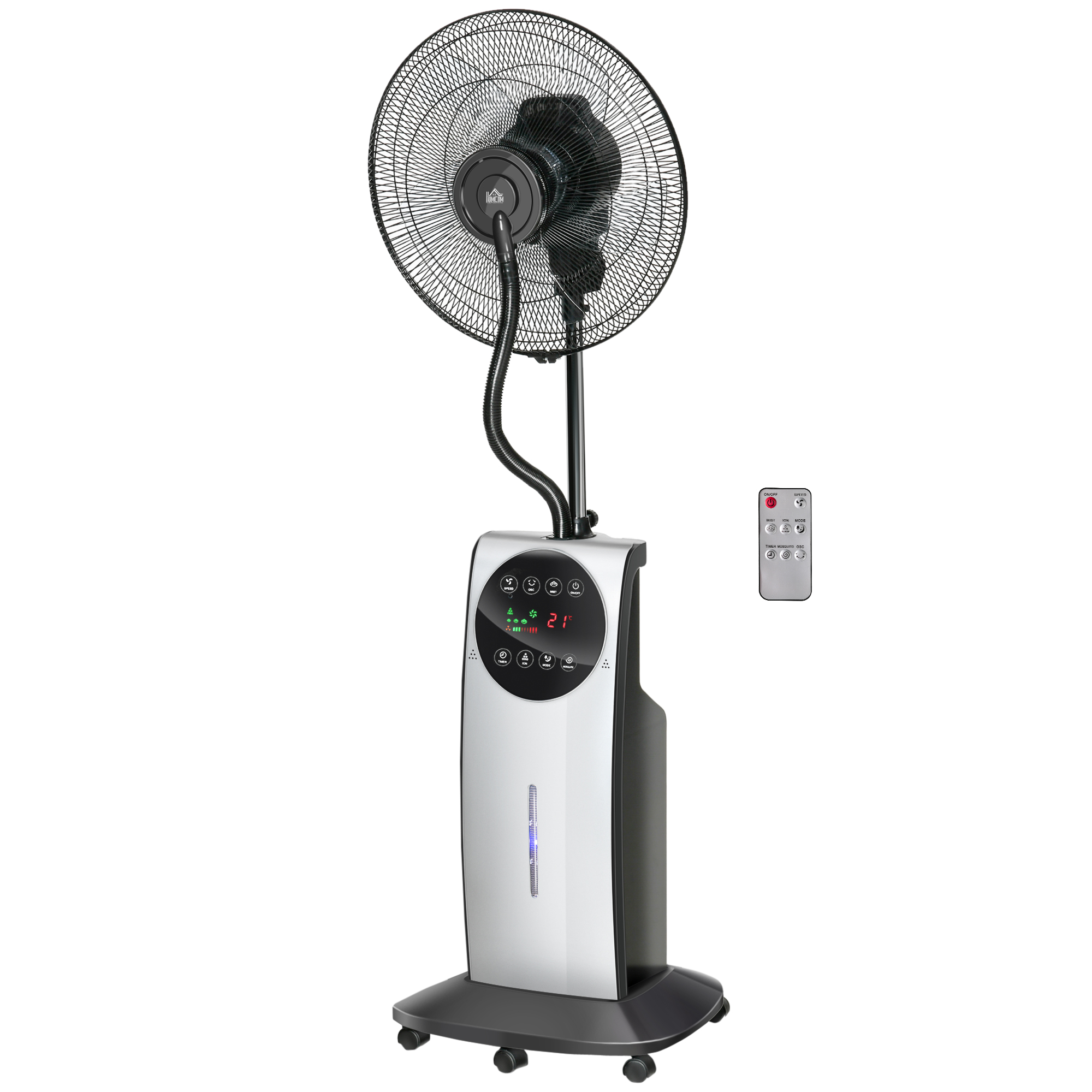 Standventilator mit Nebelfunktion 44,5 cm Schwarz