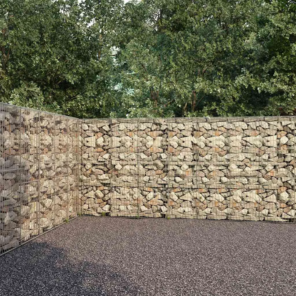 Gabionenkorb aus verzinktem Stahl 600x30x200 cm Silber