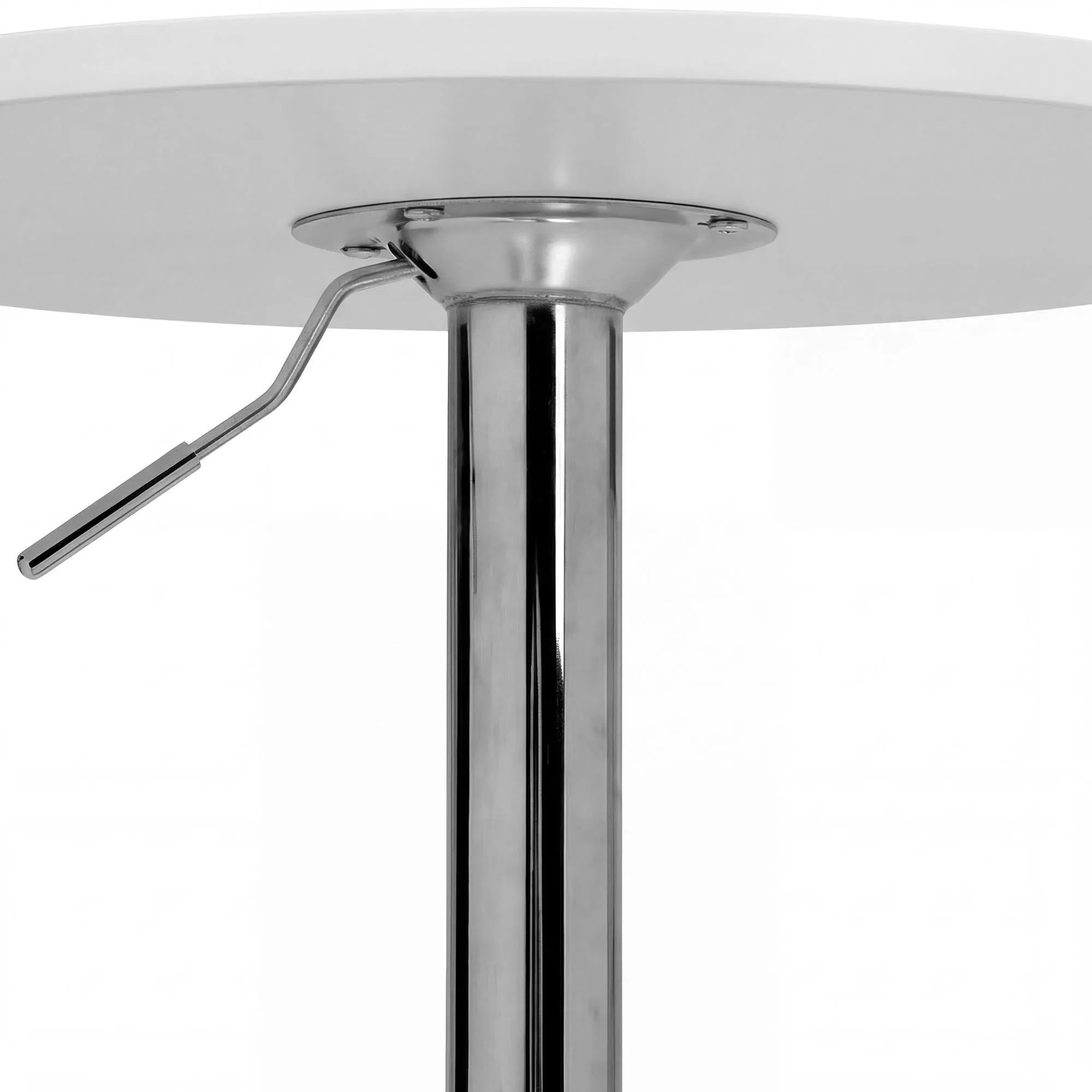 Stehtisch Lamoni 60x60x85-106 cm weiß Massivholz