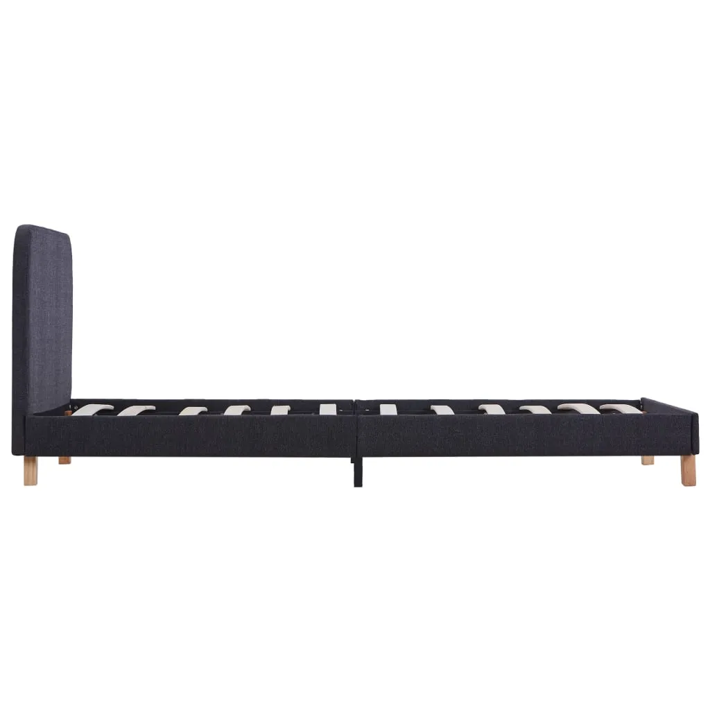 Bettgestell Dunkelgrau Stoff 90x200 cm