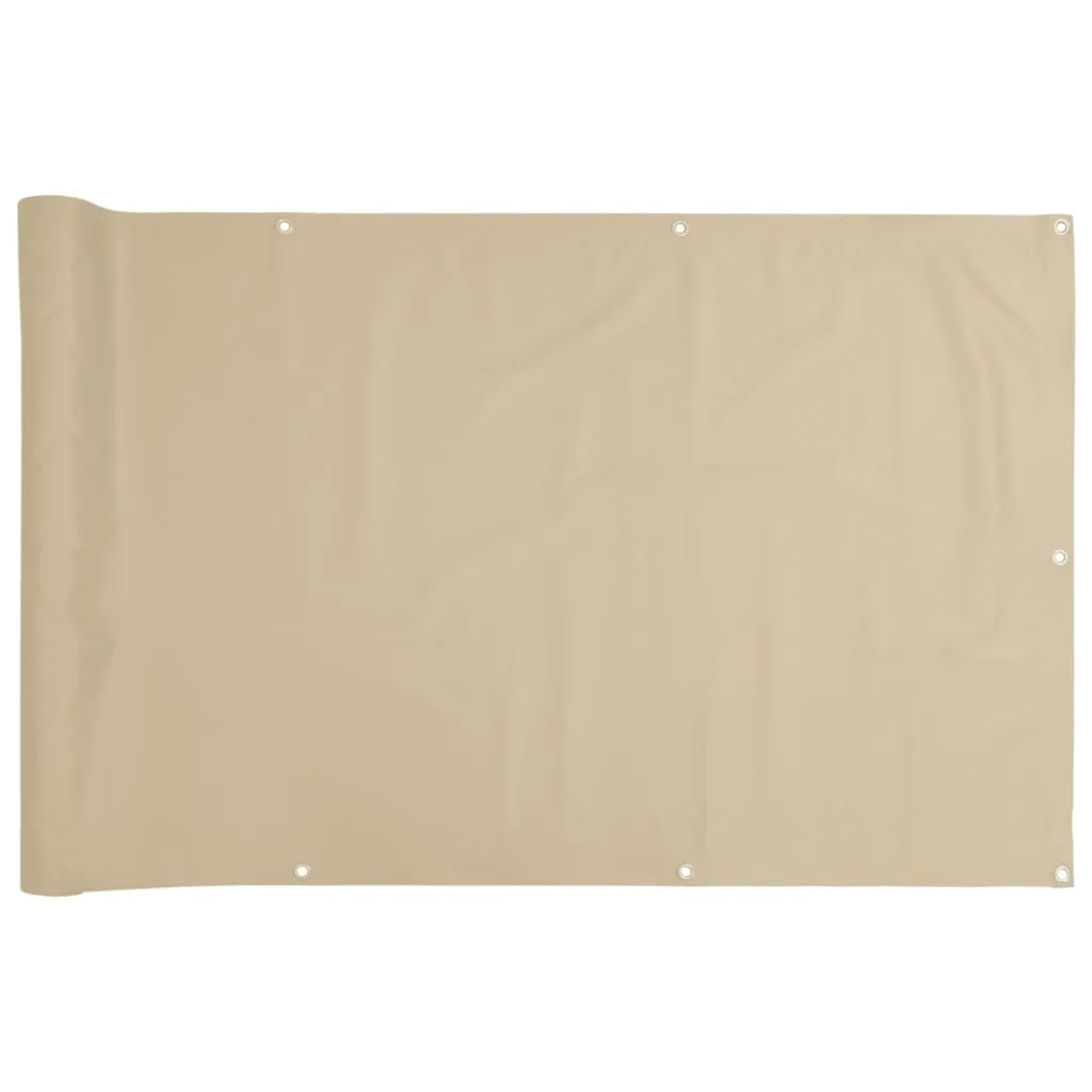 Wasserdichter Balkonsichtschutz 75 x 600 cm in Beige
