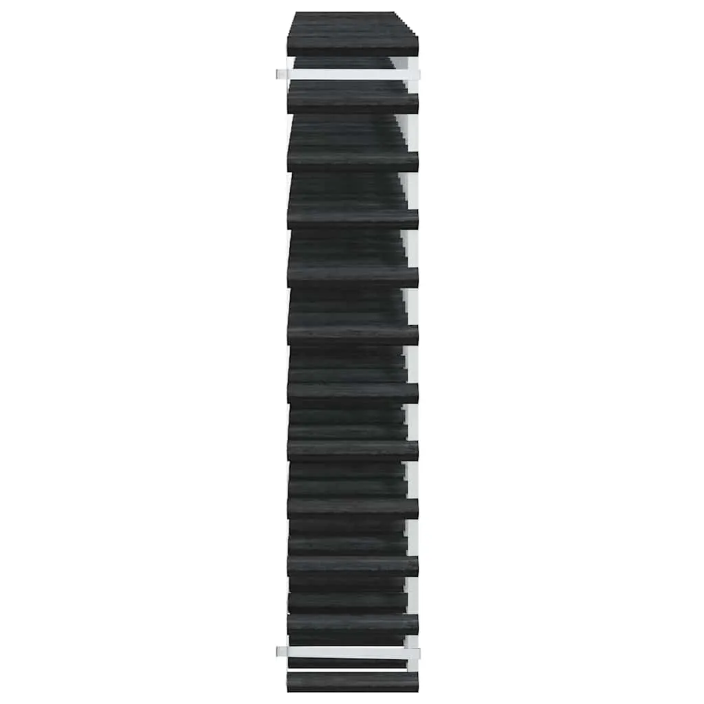 Weinregal für 120 Flaschen Schwarz Massivholz Kiefer