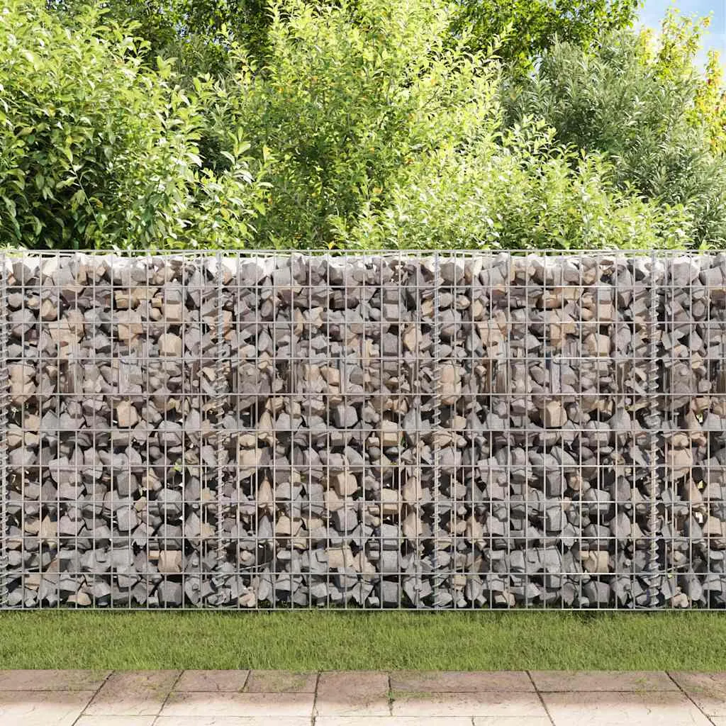 Gabionenwand 450 x 30 x 100 cm in Silber