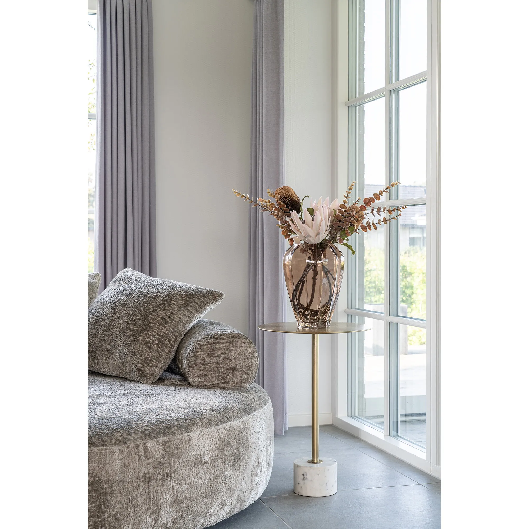 tinkaro Strauß King-Protea PE-Kunststoff Bordeaux Mix