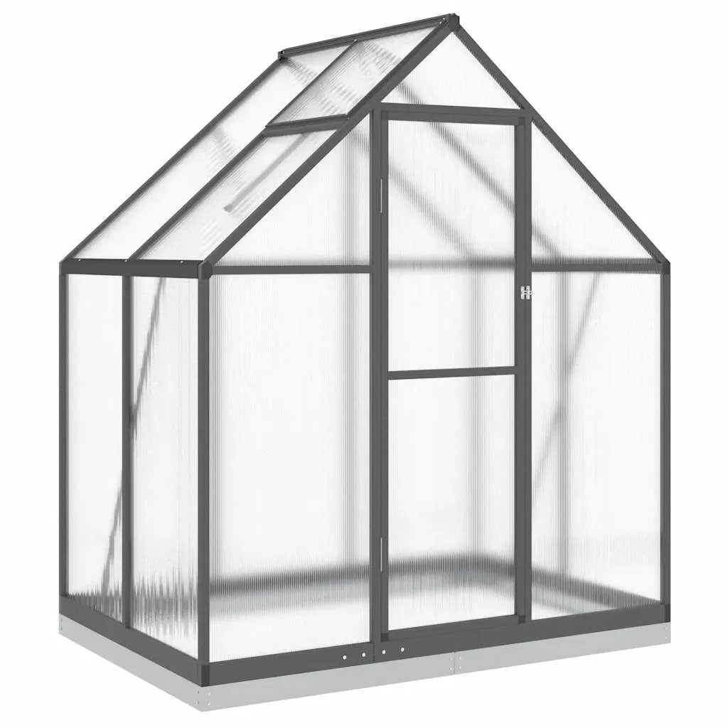 Gewächshaus Anthrazit 169 x 114 x 202 cm für Hobbygartenbau