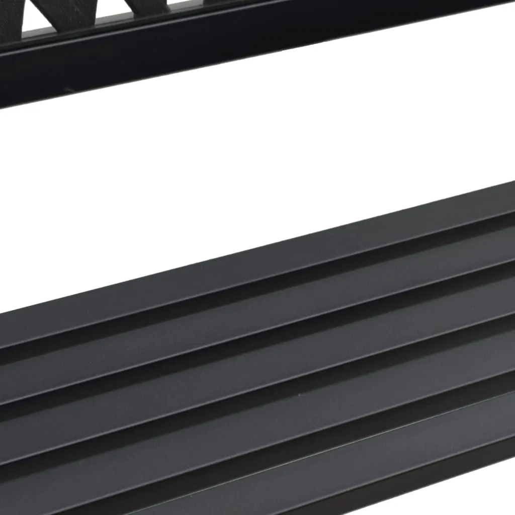 Gartenbank Stahl Schwarz 120 x 53 x 75 cm