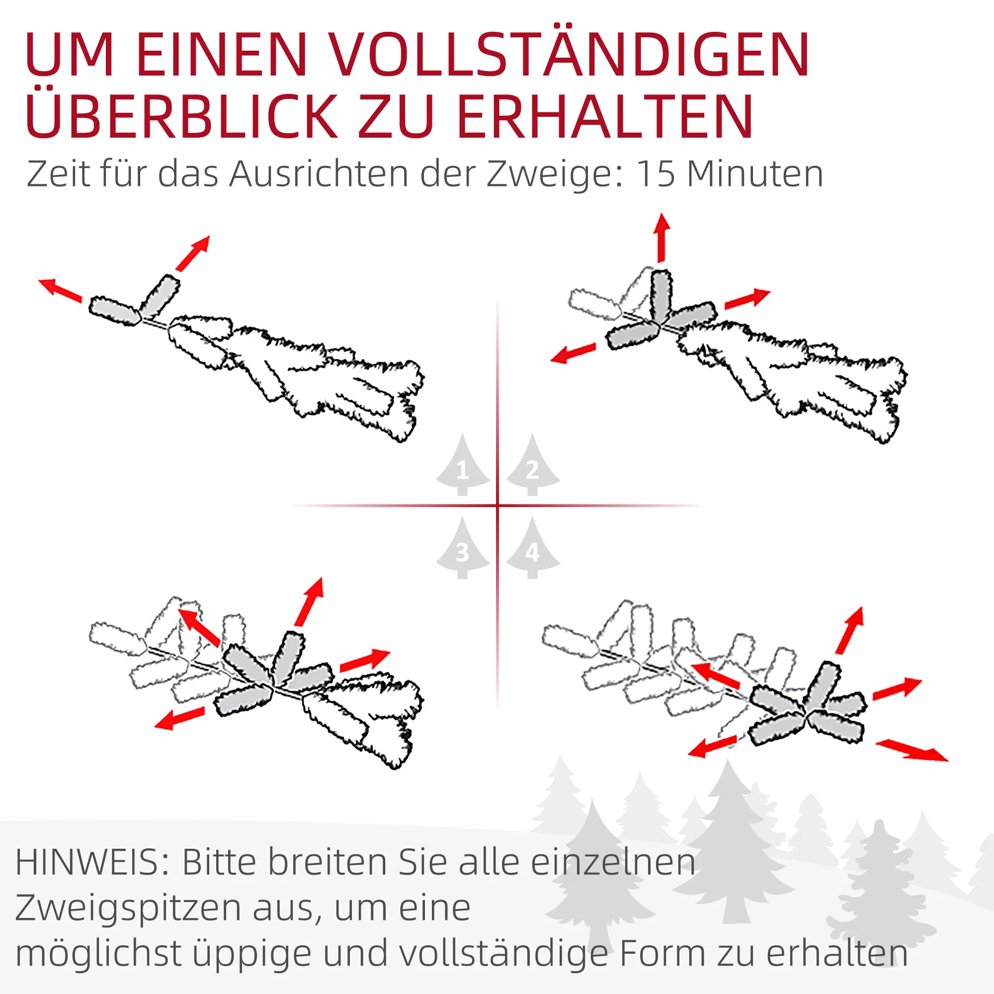 Weihnachtsbaum 210 cm, LED-Lichterkette, Kunstkette, flammhemmend, Metallbasis, Grün