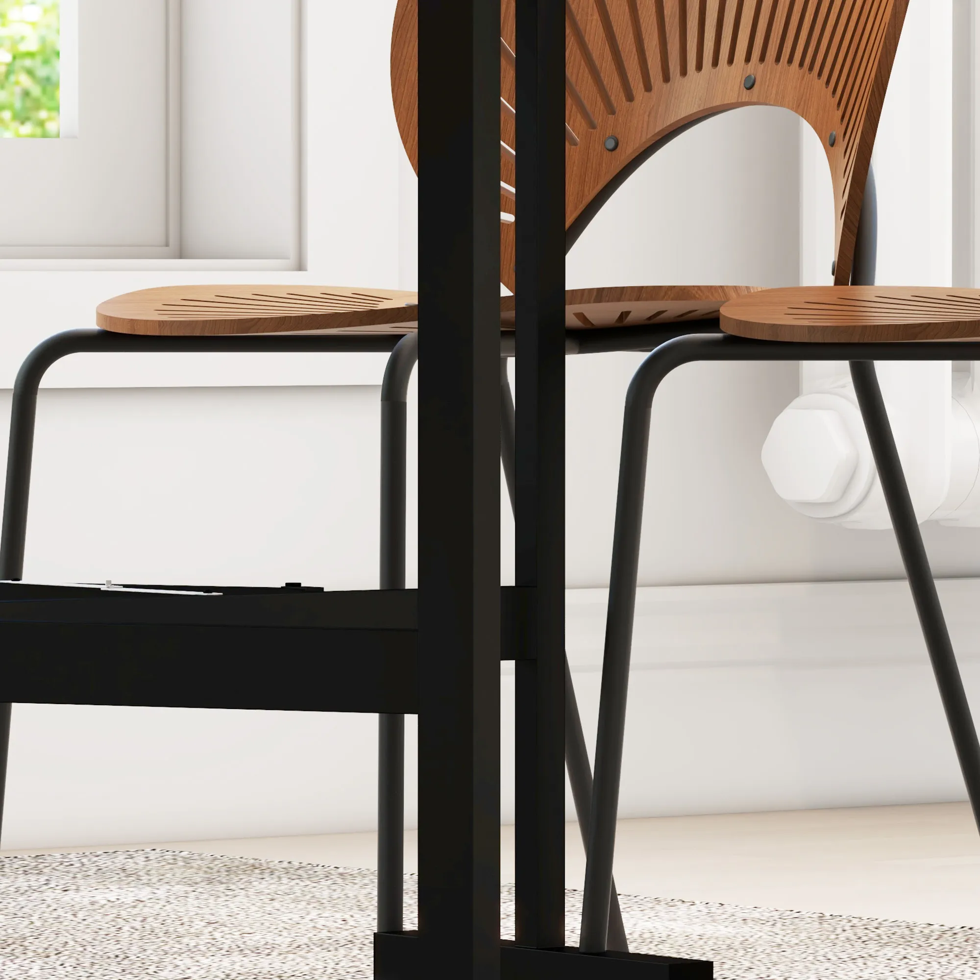 Esstisch für 4-6 Personen, Klapptisch mit Rollen, Stahlgestell, 52,5-120 x 80 x 73 cm, Grau