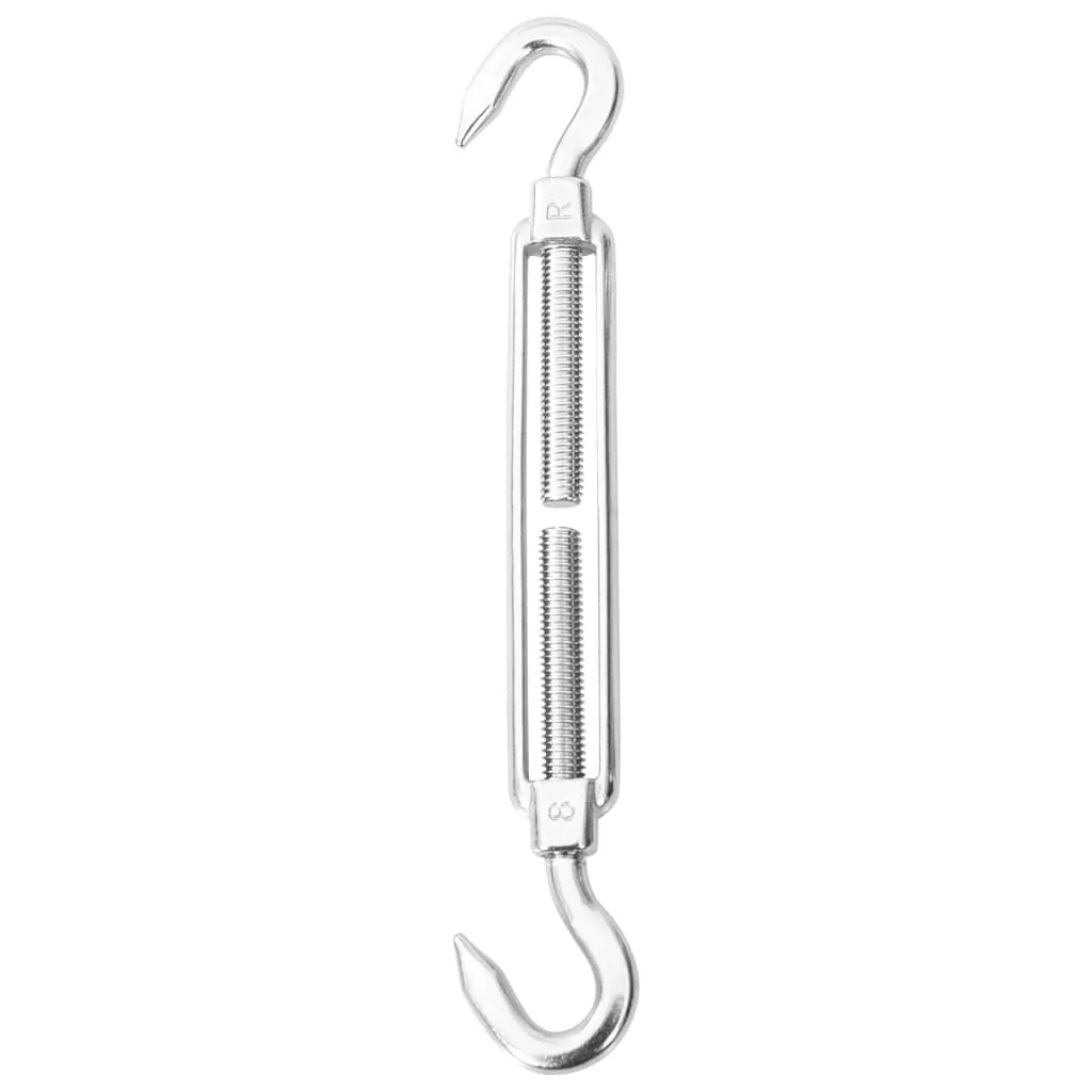 Sonnensegel-Befestigungsset Edelstahl 316, Silber, 2 Karabinerhaken
