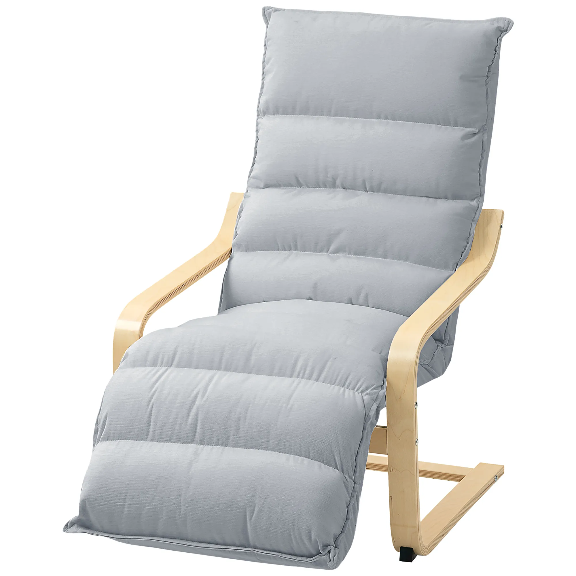 Lounge-Sessel Hellgrau 67B x 93-114T x 105H cm