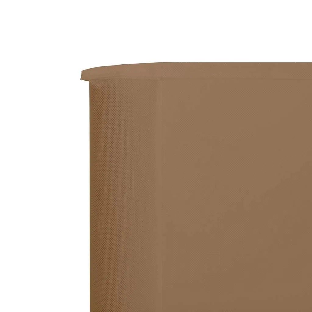 6-teiliger faltbarer Windschutz 800x80 cm in Taupe