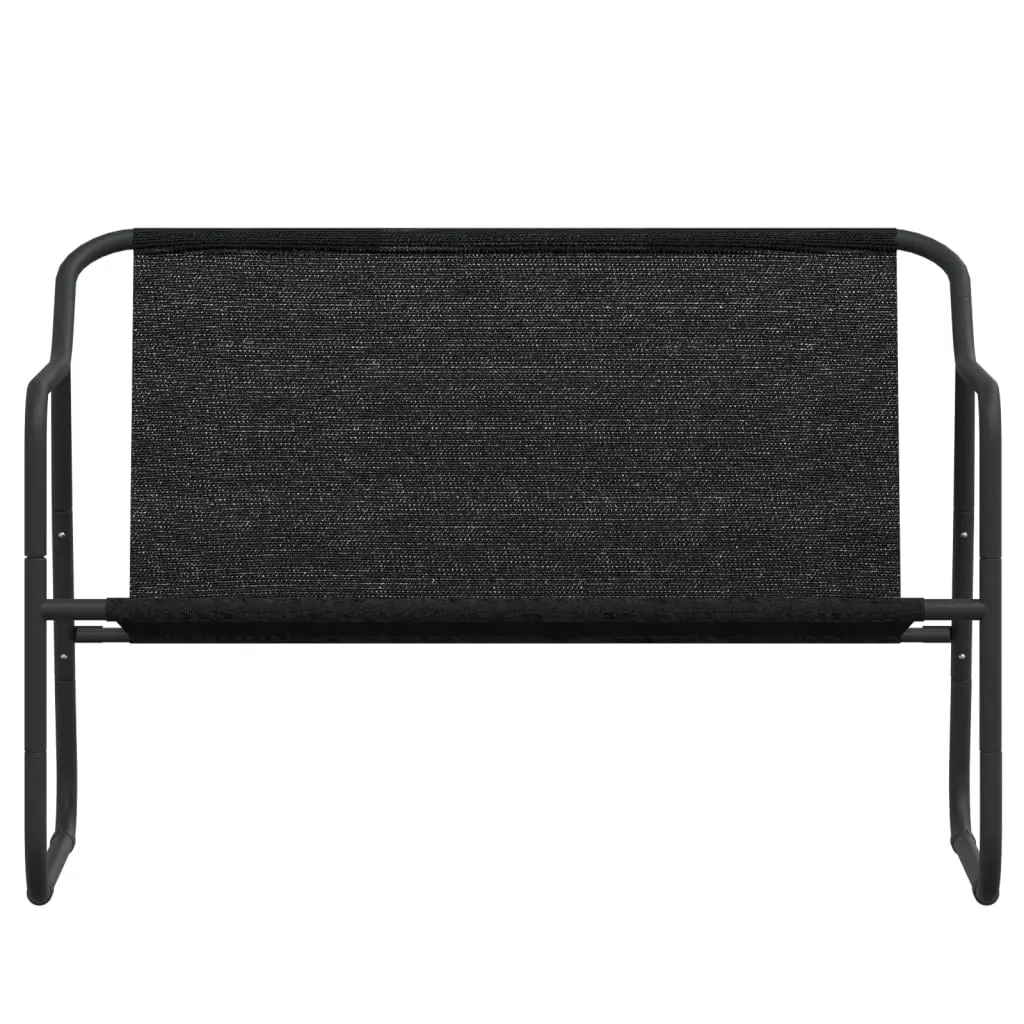 2-Sitzer Gartenbank Anthrazit 110x70x74 cm mit Textilene und Stahlrahmen