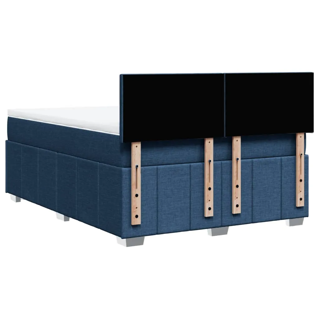 Boxspringbett mit Taschenfederkernmatratze, 200x160 cm, Blau