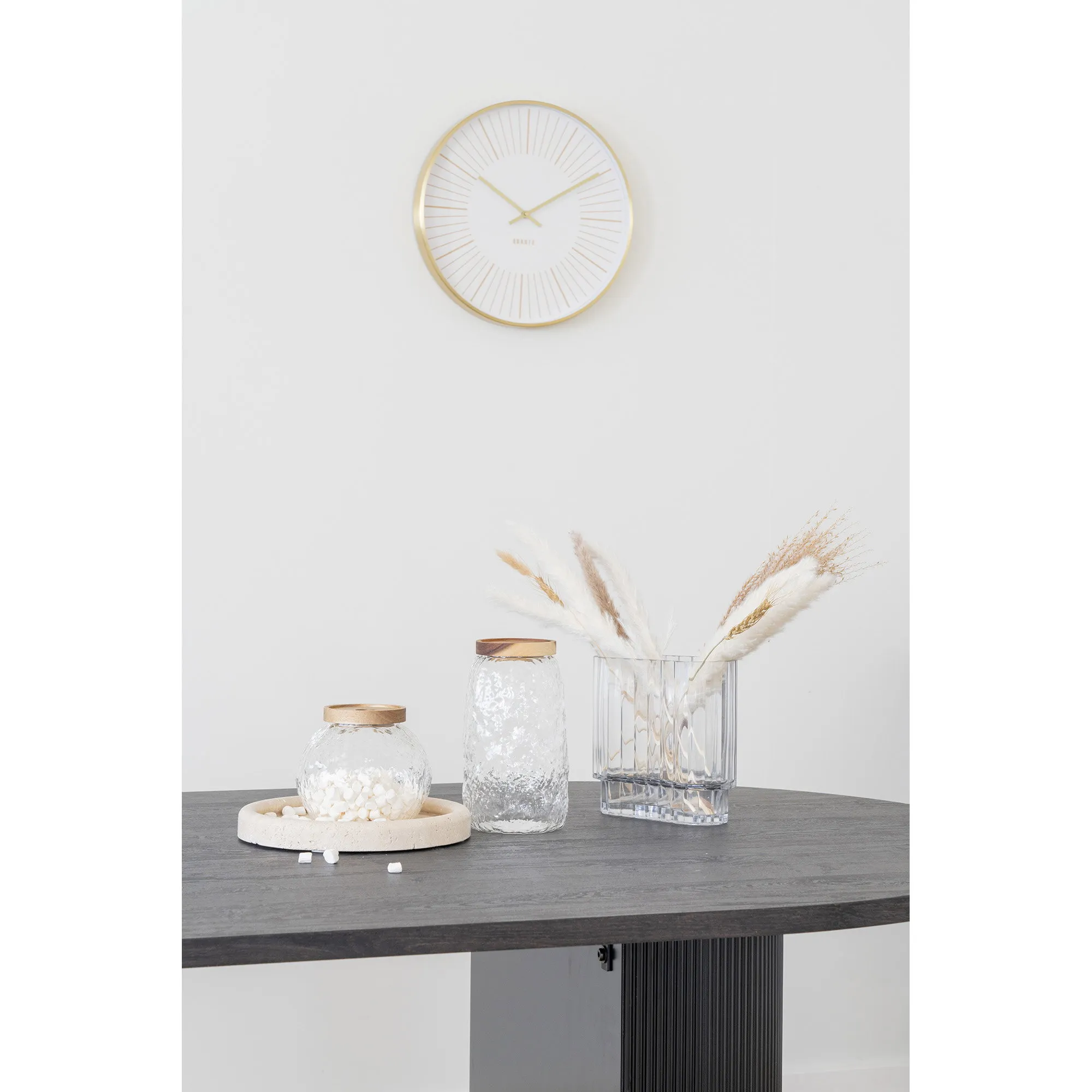 tinkaro Takamaka Wanduhr lautlos ø40 cm Gold